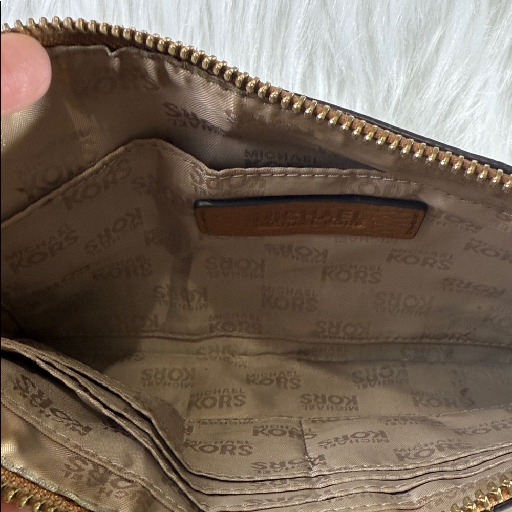 Michael Kors Brown Monogram Clutch - Picture 4 of 5